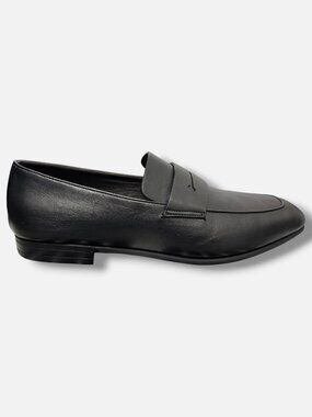 Zegna Men's Black L'Asola Leather Penny Loafer Shoes Size UK:10/11 US:11/12